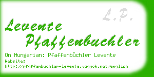 levente pfaffenbuchler business card