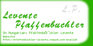 levente pfaffenbuchler business card